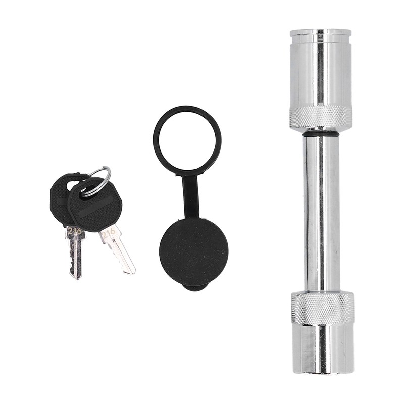 Barbell-Style Hitch Pin Anti-Theft Tow Receiver Locking Coupler with 2