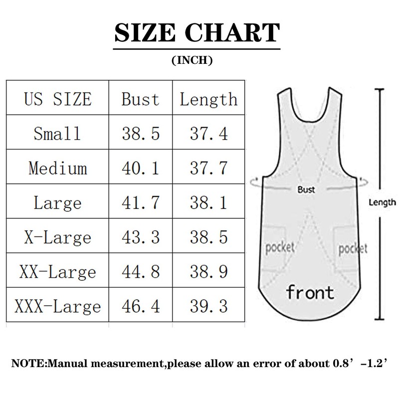 Amlztr Women's Pinafore Apron Cross Back Apron with Pockets Cotton