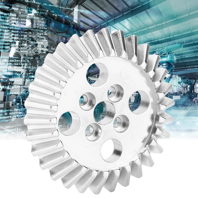 2 Sets Bevel Gear Zinc Alloy Aluminum Bearing 22mm Industrial
