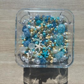 blue bead confetti - number of scoops: 3 scoops