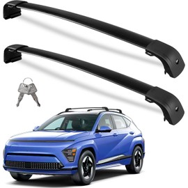 Wonderdriver Roof Rack Cross Bars 220lbs Compatible with Hyundai Kona & Kona Electric 2024 2025, Heavy Duty Aluminum Lockable Roof Rails Crossbars Black Rooftop Cargo Carrier Luggage