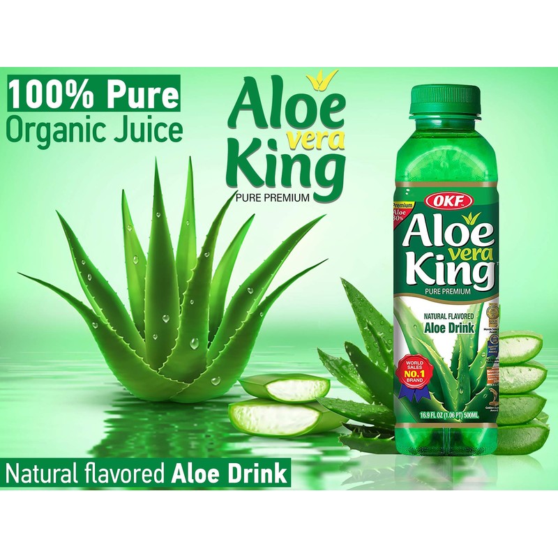 OKF Aloe Vera King Drink, Original, 16.9 Fluid Ounce (Pack