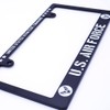 Air Force License Plate Frame, 2 Pieces, Matte, Black, US
