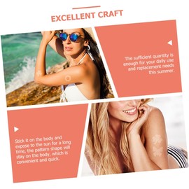 2 rollos Pegatinas para Cuerpo Autoadhesivas para Resistentes la Decoloración Decorativas para Tomar el Sol y Proteger la Piel