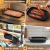 2 Pack Microwave Bacon Tray Ceramic Cooker with Drip Rack,