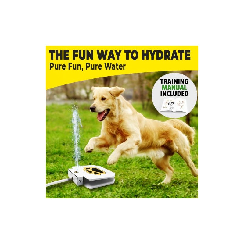 TrioGato Outdoor Dog Pet Water Sprinkler Easy Activated Dog Water