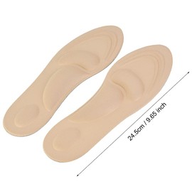 Haofy Plantillas, Inserciones de Zapatos Casuales para Hombres Y Mujeres, Plantilla de Almohadillas para Zapatillas, Cómodos Zapatos de Esponja Beige de Masaje(Piel)