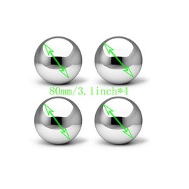 zosenda Stainless Steel Gazing Ball, Mirror Polished Hollow Ball Reflective Garden Sphere, Floating Pond Balls Seamless Gazing Globe for Home Garden Ornament Decorations (8CM X 4PCS)