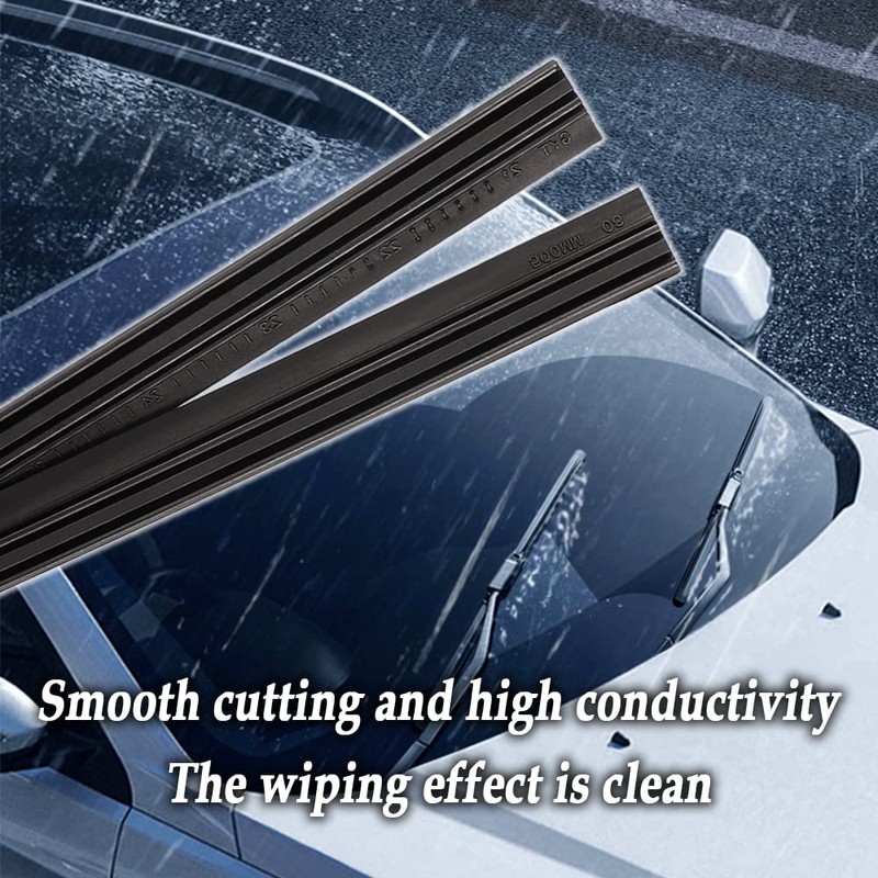 8PCS 32" Car Windshield Wiper Blades Strips,Rubber Wiper Blade Inserts,Universal
