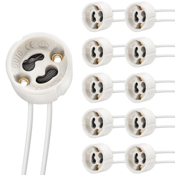 DiCUNO DiCUNO GU10 Fassung, 15CM Silikon-Stromleitung 0.75mm2, VDE, GU10 Keramiksockel