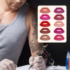 5 hojas de silicona falsas para practicar tatuajes de labios,