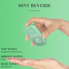 TOUCHFEEL Power Mist Hand Sanitizer Spray, Scented Hydrating Hand Sanitizers Travel Size Refillable, Pocket Portable 3-Pack (Mint Reverie) 0.93Fl Oz 460-Sprays Each