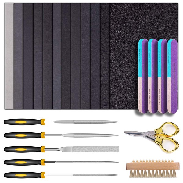 Resin Sanding and Polishing Kit,23 Pieces YASPIT Resin Casting Tools