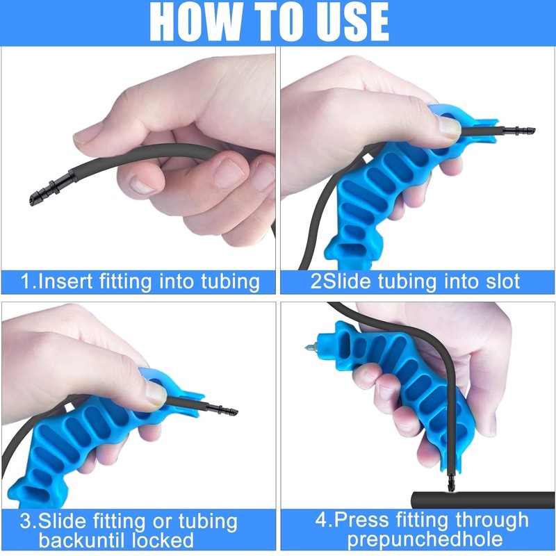 2-in-1 Drip Irrigation Tubing Hole Punch & Fitting Insertion Tool
