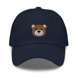 Teddy Bear hat, Embroidered Unisex Baseball hat, Teddy Bear hat Adult, Women, and Men, Teddy Bear Gifts. Navy