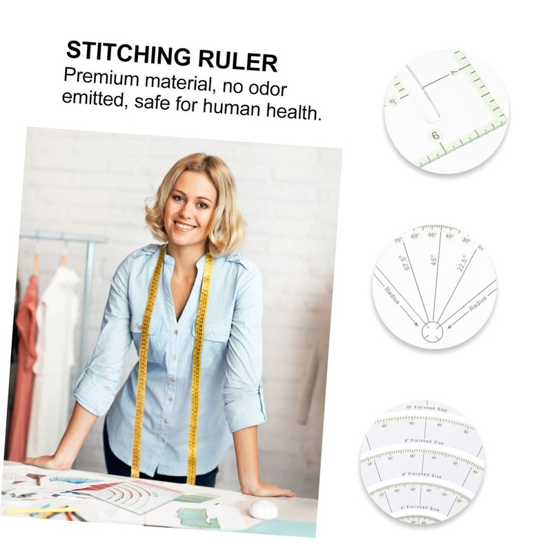 Gatuida Quilting Ruler Multifunctional Acrylic Sewing Ruler with Cutter Design