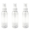 3 Pack Clear Plastic Fine Mist Spray Bottles Refillable and