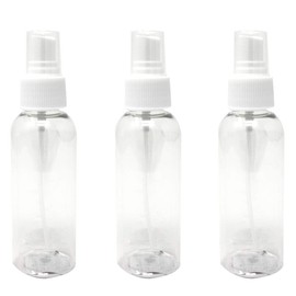 3 Pack Clear Plastic Fine Mist Spray Bottles Refillable and Reusable Bottles for Essential Oils,Perfumes,Cleaning Products-Travel Bottles