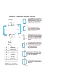 Rockwell Security Mont Hard Back to Back Tubular Door Pull Polished Chrome Finish Fits 1/4 Inch to 1/2 Inch Thick Glass Doors for Commercial or Residential Use