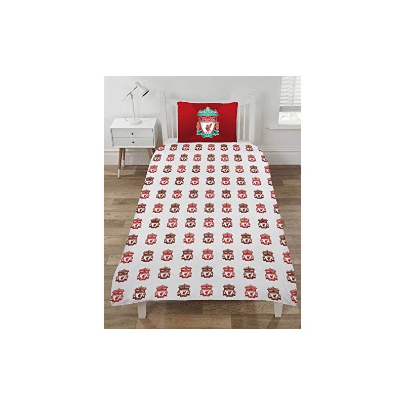 Liverpool Single Duvet Set Reversible Red Football Club Bedding with