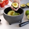 Service Ideas MB50PBL Molcajete Bowl with Pestle, 50 Ounces, Polypropylene,