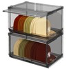 SCAVATA 2 Pack Large Hat Organizer Box, Stackable Clear Baseball