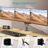 WALI Triple Monitor Mount for 13-27 inch Screens, Adjustable 3