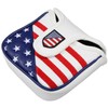 Golf Mallet Putter Cover Headcover Strip& Star Embroidery PU Leather