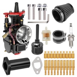 MTRPARTS PWK28 30MM Carburetor Kit – Perfect Upgrade for Predator 196cc 212cc, Coleman Powersports CT200 BT200 MB200, KT196 Twister, 80T Go Kart (BLACK)