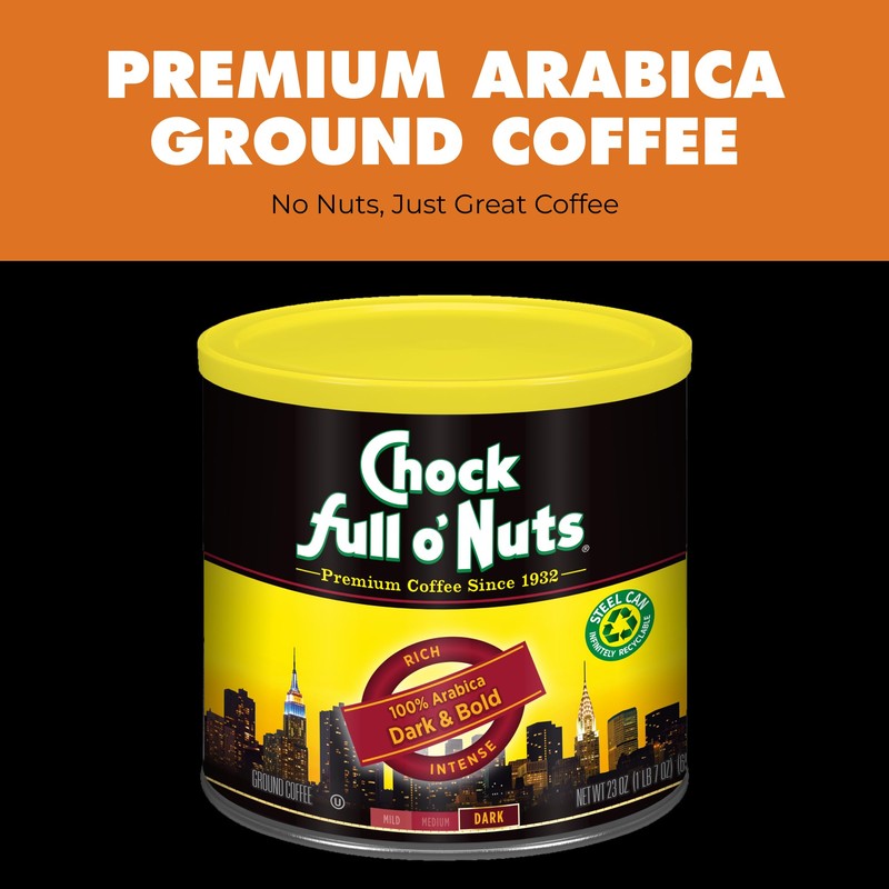 Chock Full o' Nuts Dark & Bold Ground Coffee –