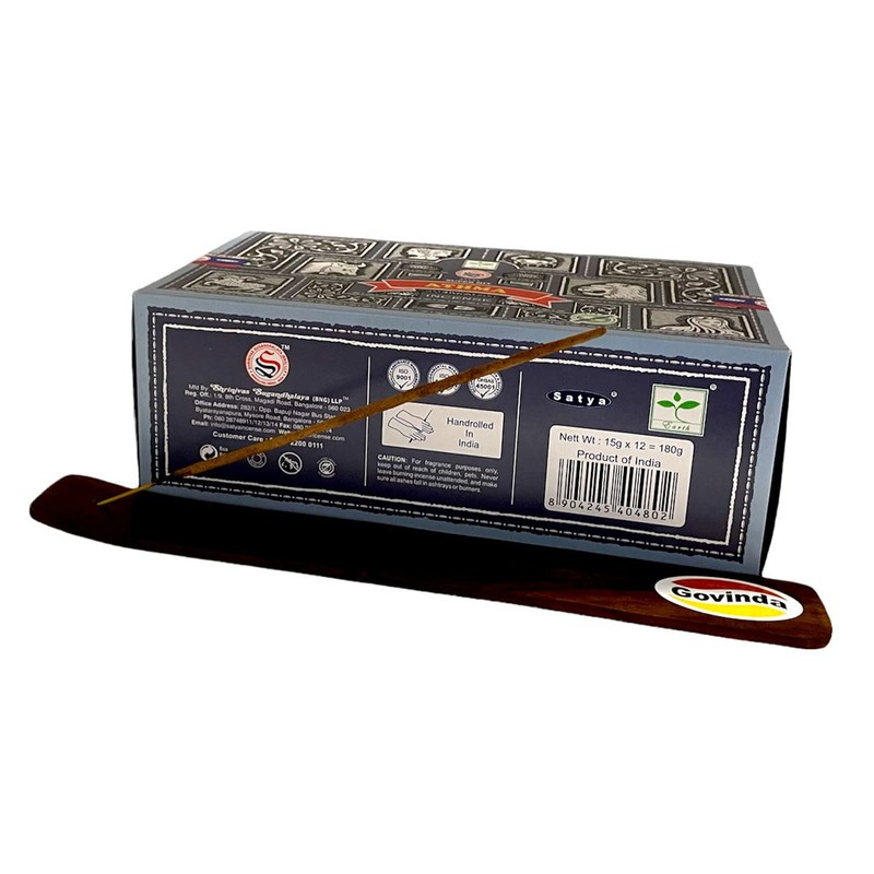 Govinda Incense Stick Holder Bundle with Satya Bangalore (BNG) Super