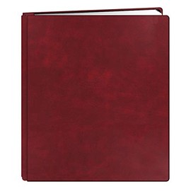 Pioneer Photo Albums 20-Page Family Treasures Deluxe Burgundy Bonded Leather Cover Scrapbook for 8.5 x 11-Inch Pages