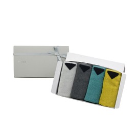 [ASO] ss-kt270-h4-1 99 Towel, Kuku Towel, Gift Wrapping, Towel Handkerchief, Hand Towel, Imabari, Colorful, Bicolor 4 Piece Gift Set (Black Tag)
