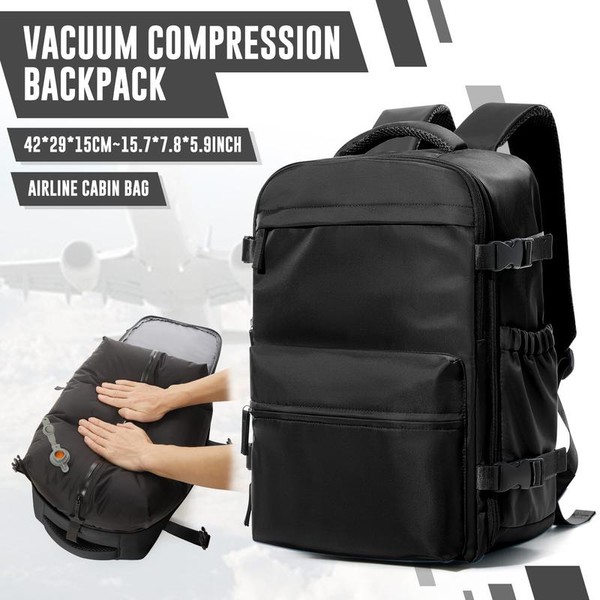 HYC00 Vacuum Travel Backpack with Pump, Vacuum SealCompression Backpack, Large