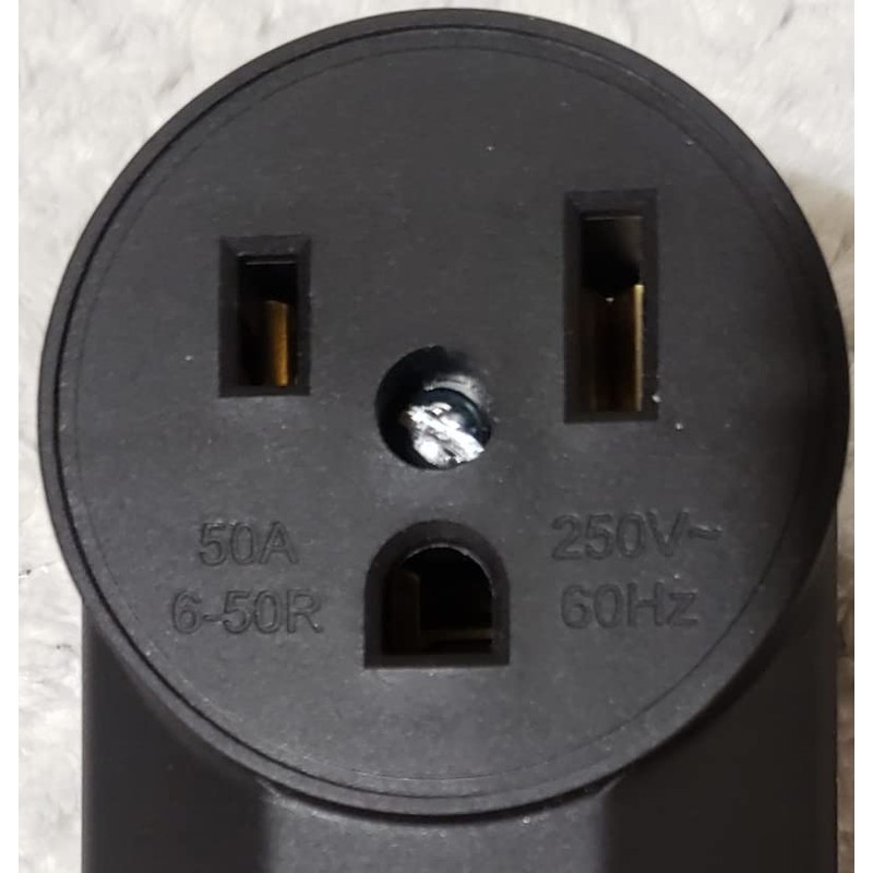 6-50R Surface Mount Straight Blade Receptacle - 50amp - 250