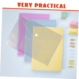 TEHAUX 12 File Pockets Clear Bag with Snap Buttons for Documents