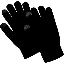 Mr. Gadget's Solutions Touch Screen Winter Gloves – Unisex Warm and Stretchable Woolen Mittens for Texting, Smartphones, and Tablets – Black – Comfortable, Anti-Slip Design, Perfect for Outdoor Use
