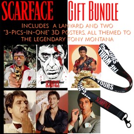 Edgell House Gangster Movie The World Is Yours Gift Set – Includes Lenticular Poster And 2nd Tony Montana Poster And The World Is Yours Lanyard – Premium Décor For Classic Movie Fans