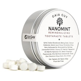 NanoMint | Remineralizing Toothpaste Tablets | Nano Hydroxyapatite Fluoride Free | 124 Toothpaste Tabs | Eco Friendly, Travel Mouthwash Tablets | Freshens Breath & Strengthens Tooth Enamel