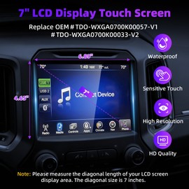 7'' LCD Screen with Bracket for 17-20 Jeep Compass & 18-21 Jeep Renegade