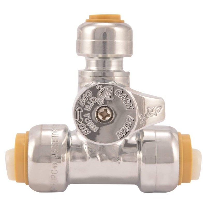 SharkBite 1/2 x 1/2 x 1/4 Inch Compression Tee Stop