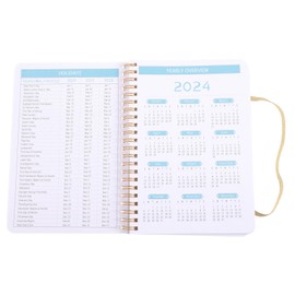 Operitacx 2024-Kalenderplaner-Notizbuch Wochen- Und Monatskalender To-Do-Listen-Notizblock Terminkalender Budgetziel-Tracker Kleine Taschenagenda Für Schule/Arbeit