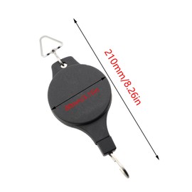 Guifeng Black Gardening Retractable Hook Flower Basket Creative Hook Home Hanging Tool Gardening Accessories Stretchable 90cm for Hanging Plant