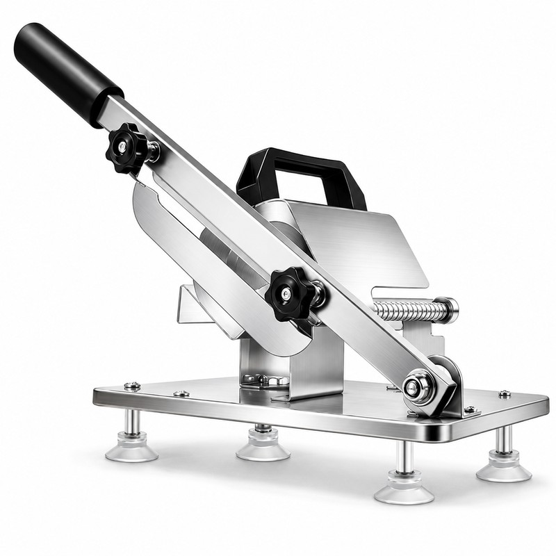 Manual Food Slicer with Adjustable Thickness – Stainless-Steel Lever Cutter