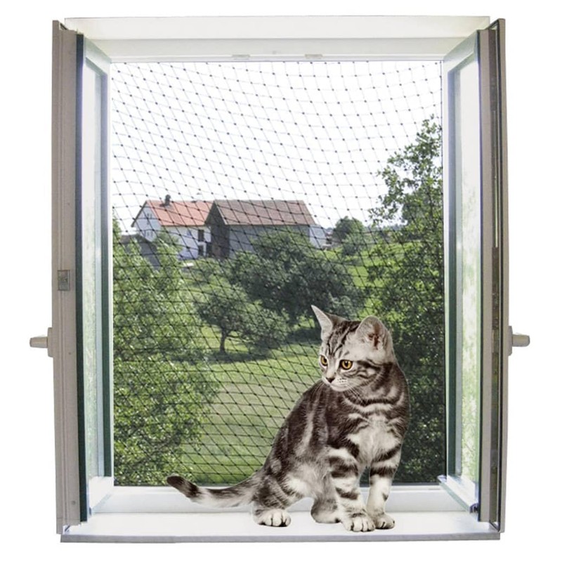 Kerbl Cat Protection Net, transparent, 4 x 3 m