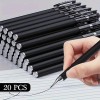Unbranded 20PCS Ball Point Pens BLACK Gel Ink Pen Smooth