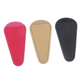 Healvian 3pcs Leather Scissors Case Portable Hair Scissors Cover Black Rosy and Beige for Hair Cutting Hairdressing Eyebrow and Nail Clipping and Fashionable Design