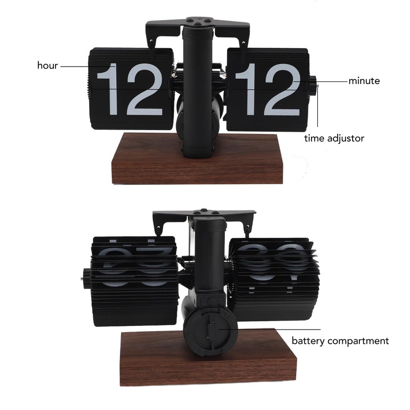 Greensen Flip Digital Table Clock Creative Retro Flip Clock 24H