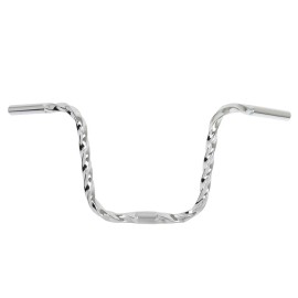 OG 9" RISE OG LOWRIDER SQAURE TWISTED BICYCLE HANDLEBAR 25.4MM IN CHROME