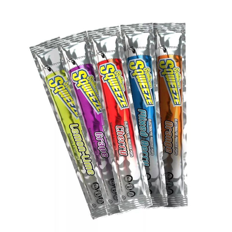 Sqwincher Sqweeze Electrolyte Replenishing Freeze Pops, Assorted Flavors, 10 ...